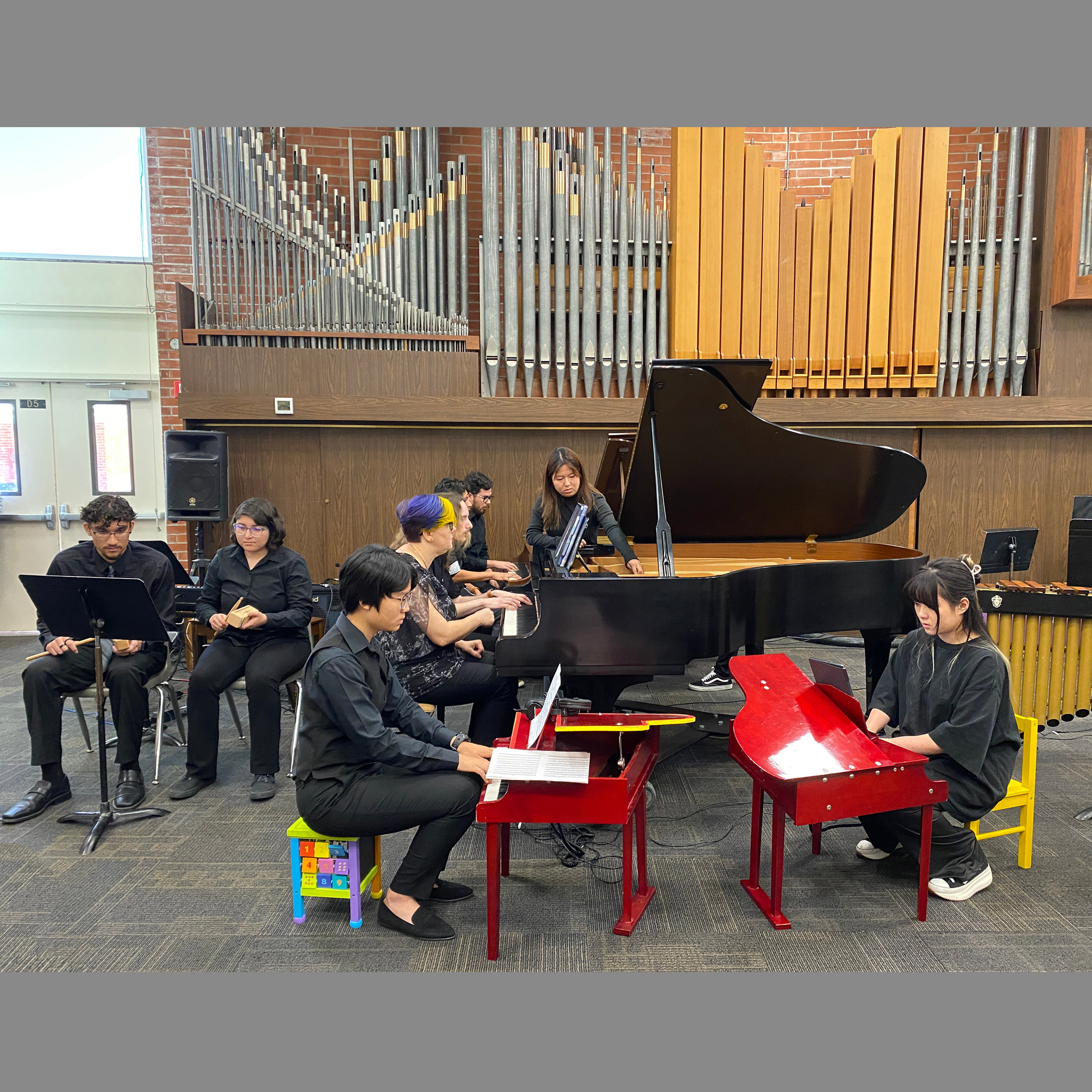 thumb - CPP Piano Ensemble students perform for Victor Rosenbaum
